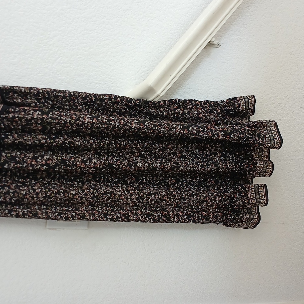 Max Studio Black and Pink Patterned Midi Dress - Picture 3 of 4